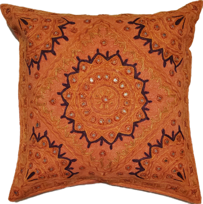 Indian Mirror Work Chandrama Cushion Cover Design Home Accent New