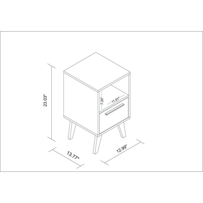 Amsterdam Nightstand 1.0 in White Marble