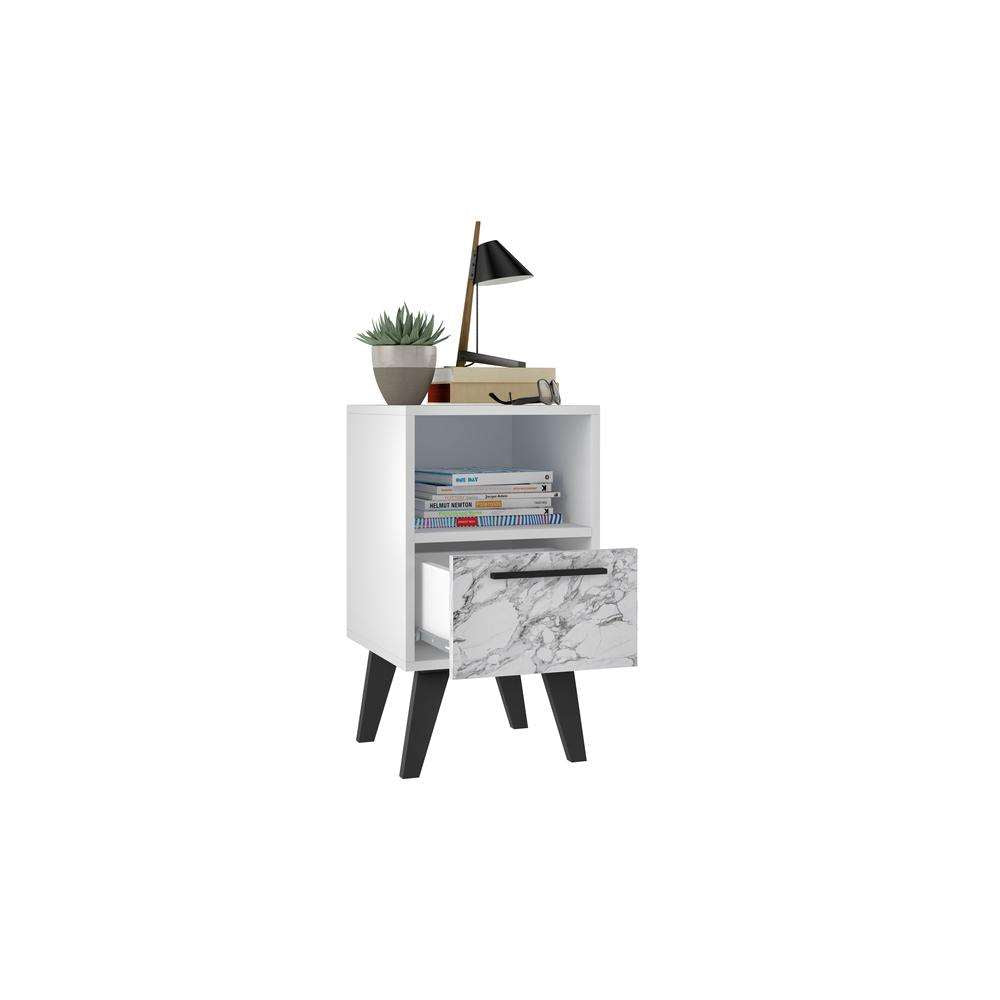 Amsterdam Nightstand 1.0 in White Marble