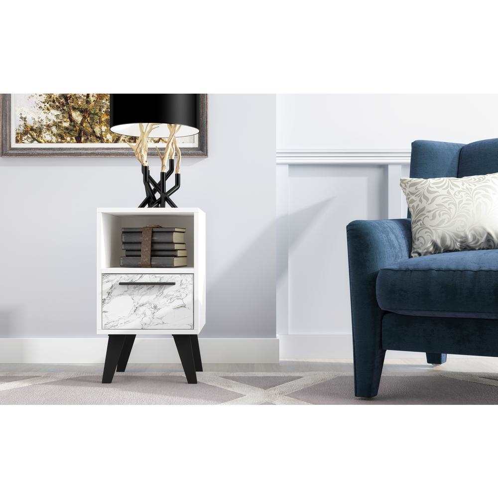 Amsterdam Nightstand 1.0 in White Marble