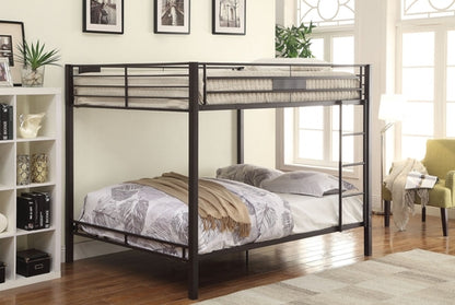 83inches X 63inches X 65inches Sandy Black Metal Bunk Bed