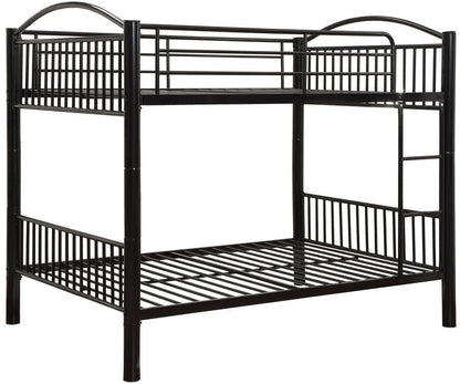 78inches X 56inches X 67inches Black Metal Full Over Full Bunk Bed