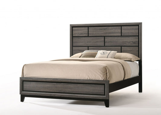 86inches X 79inches X 56inches Weathered Gray Eastern King Bed