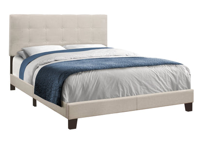 64.25inches x 85.25inches x 45inches Grey Linen - Queen Size Bed
