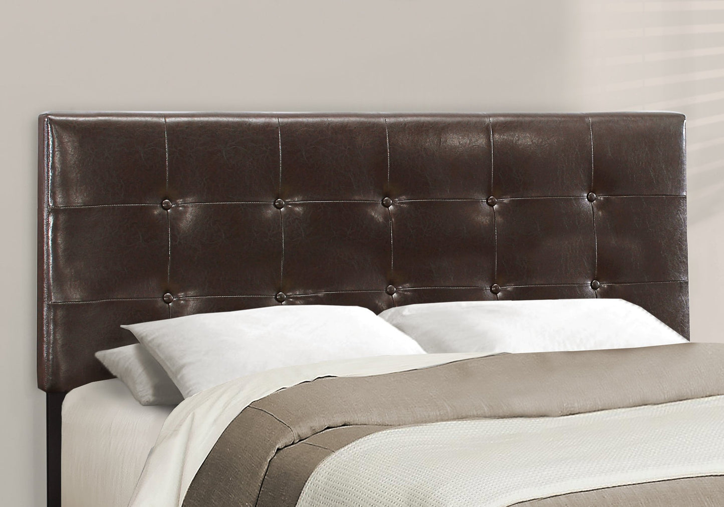 64.25inches x 85.25inches x 45inches Grey Linen - Queen Size Bed