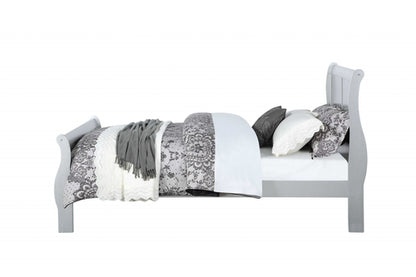 80inches X 90inches X 47inches Platinum Wood King Bed