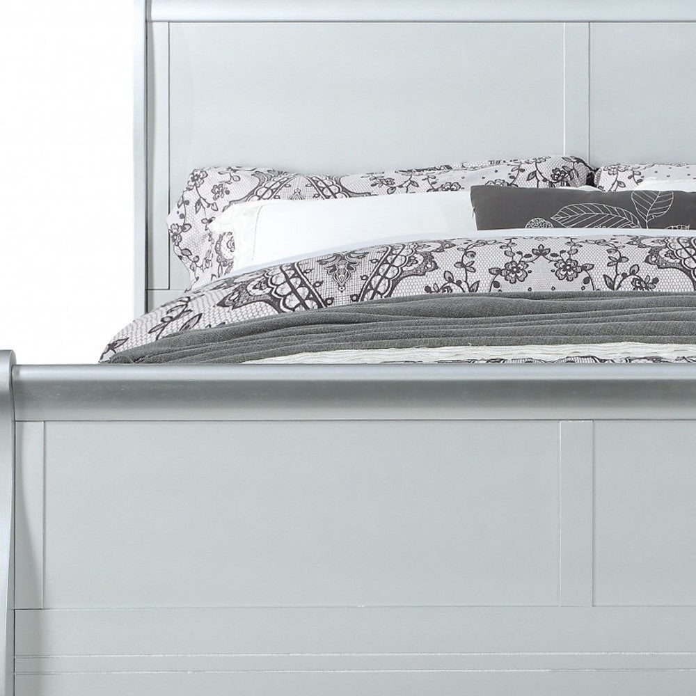 80inches X 90inches X 47inches Platinum Wood King Bed