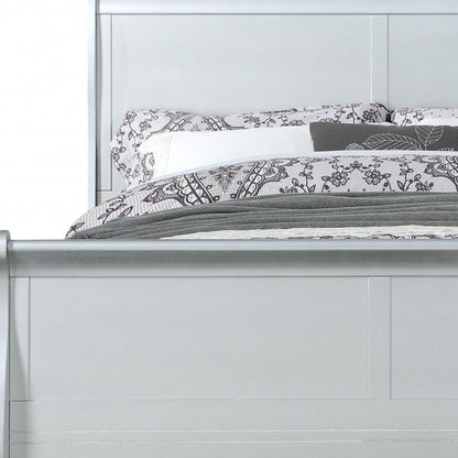 80inches X 90inches X 47inches Platinum Wood King Bed