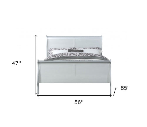 80inches X 90inches X 47inches Platinum Wood King Bed