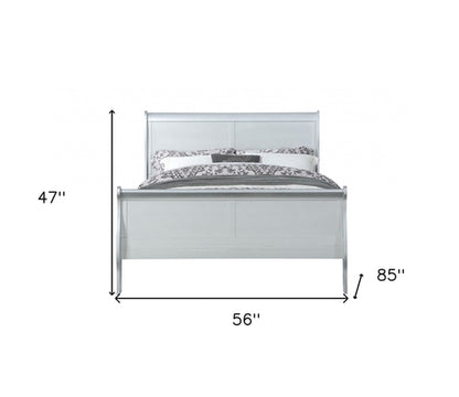 80inches X 90inches X 47inches Platinum Wood King Bed