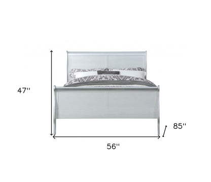 80inches X 90inches X 47inches Platinum Wood King Bed