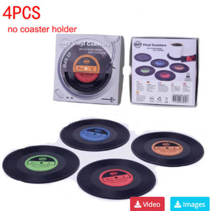 Vinyl Record Player Coasters