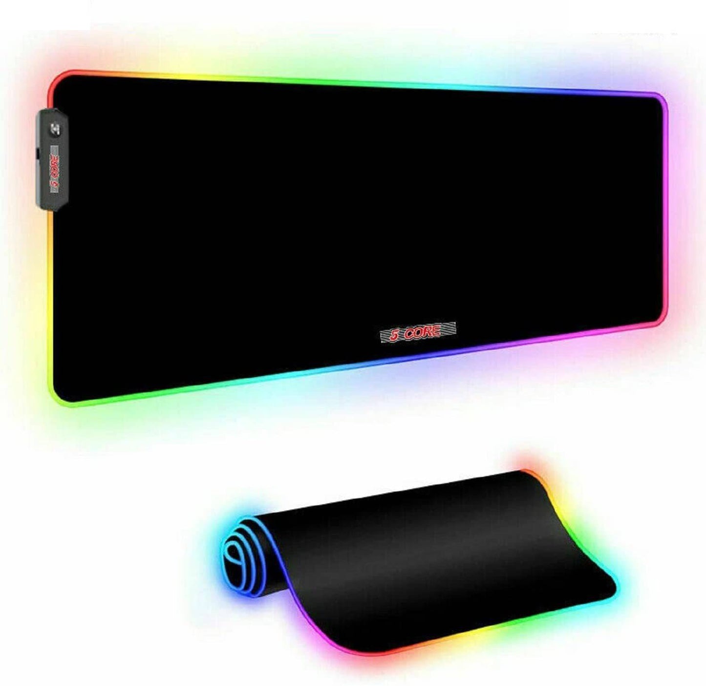 5 Core Large RGB Gaming Mouse Pad Extended Soft Gaming LED Mouse Pad