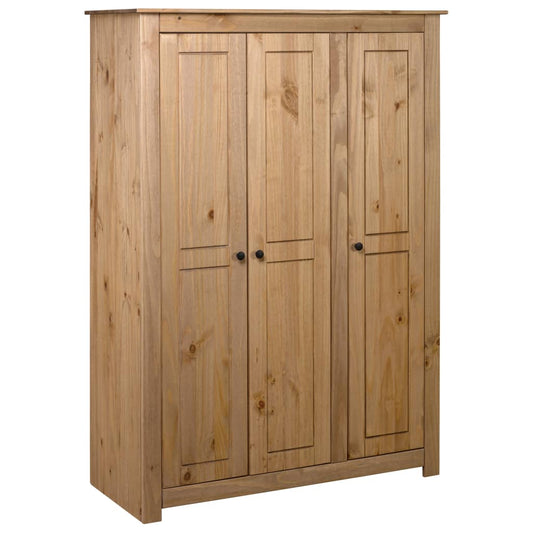 3-Door Wardrobe 46.5"x19.7"x67.5" Pine Panama Range