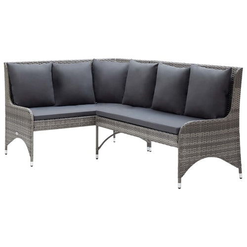 Garden Corner Sofas 2 pcs Poly Rattan Gray