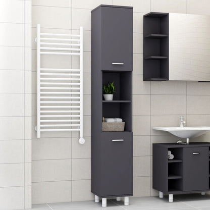 Bathroom Cabinet White 11.8"x11.8"x70.5" Chipboard