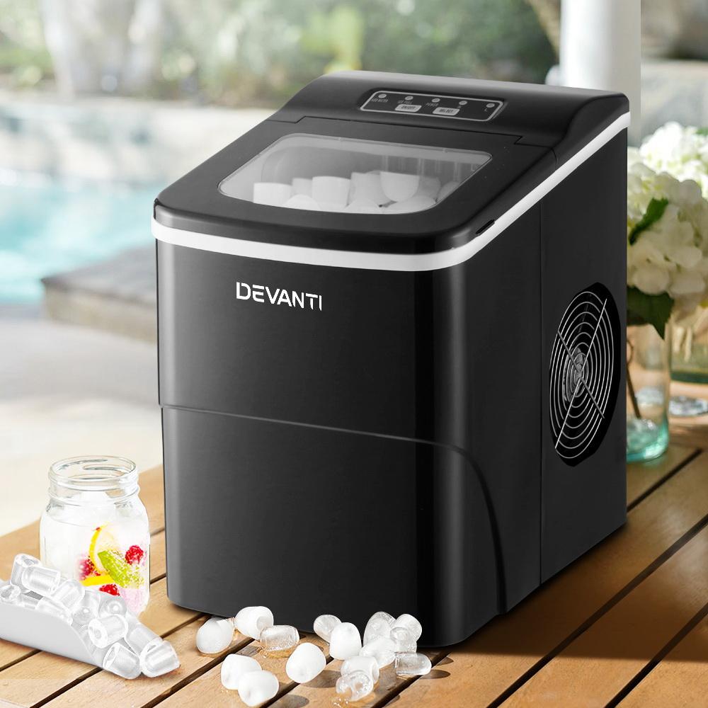 DEVANTi Portable Ice Cube Maker Machine 2L Home Bar Benchtop Easy