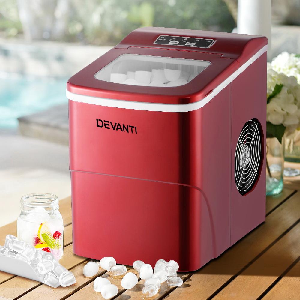 DEVANTi Portable Ice Cube Maker Machine 2L Home Bar Benchtop Easy