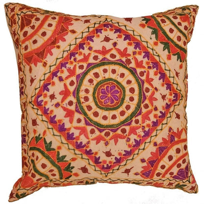 Indian Mirror Work Chandrama Cushion Cover Design Home Accent New