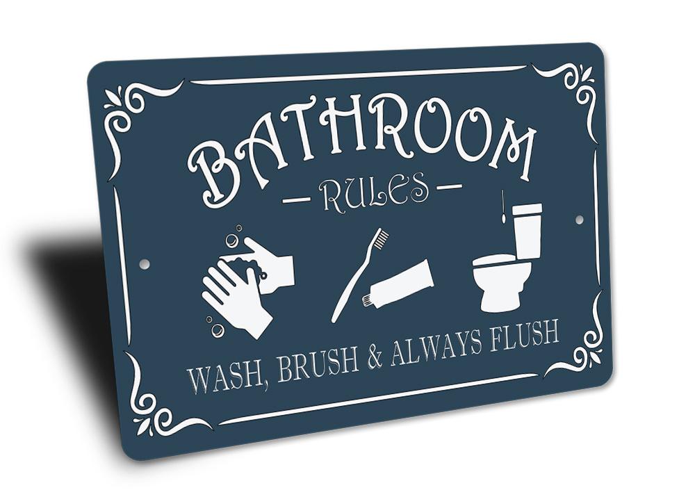 Bathroom Rules Sign