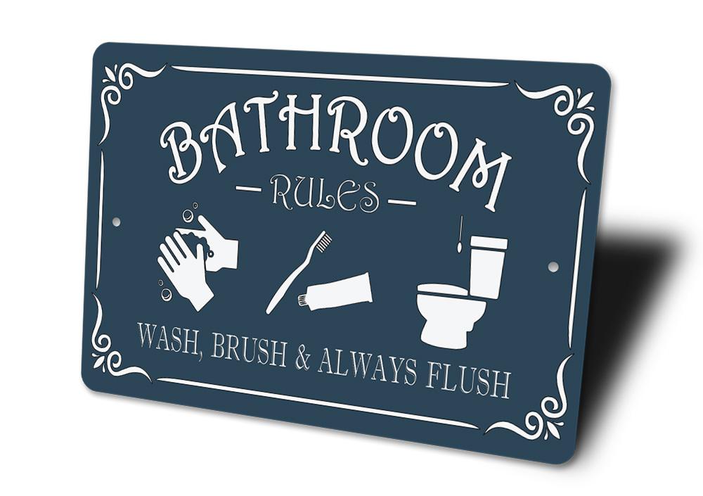 Bathroom Rules Sign