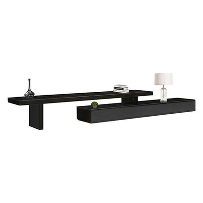 TV Cabinet with 3 Storage Drawers Extendable With Glossy MDF