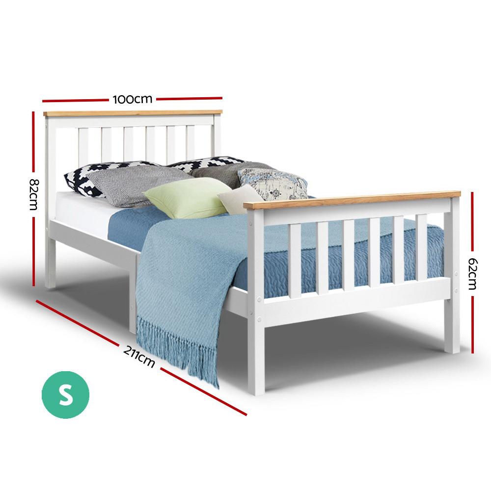 Artiss Single Wooden Bed Frame Bedroom Furniture Kids