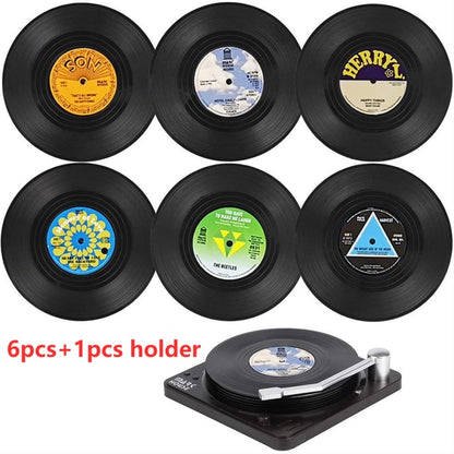 Vinyl Record Player Coasters