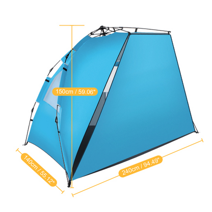 Outdoor Camping Fiberglass Pole Oxford Cloth Beach Tent